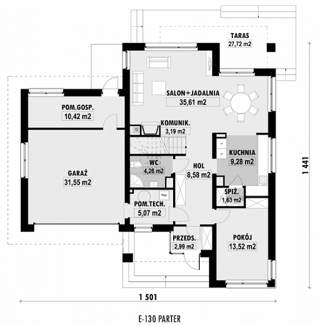 Rzut projektu E-130 -  