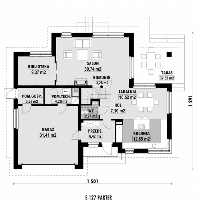 Rzut projektu E-127 -  