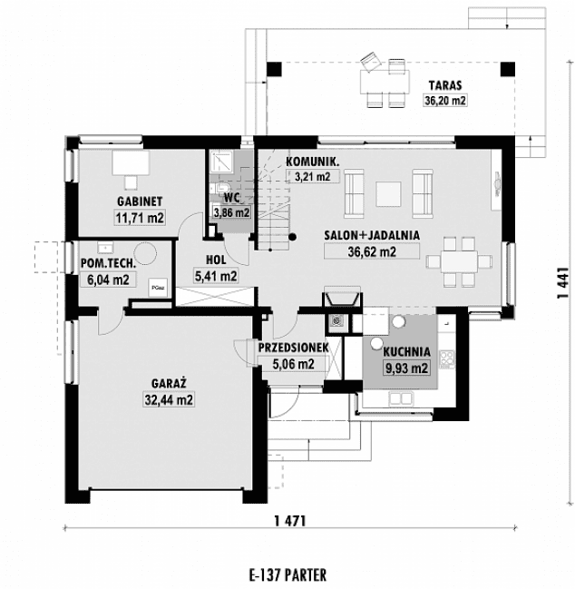 Rzut projektu E-137 -  