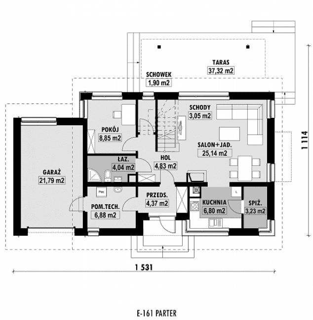 Rzut projektu E-161 -  