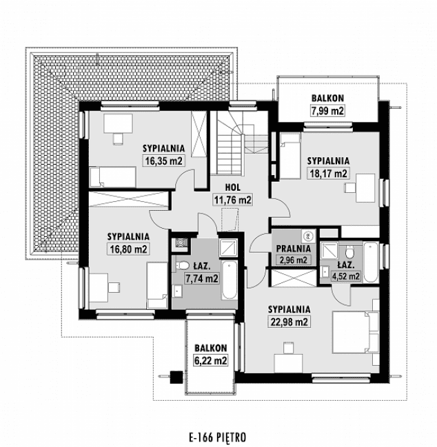 Rzut projektu E-166 -  