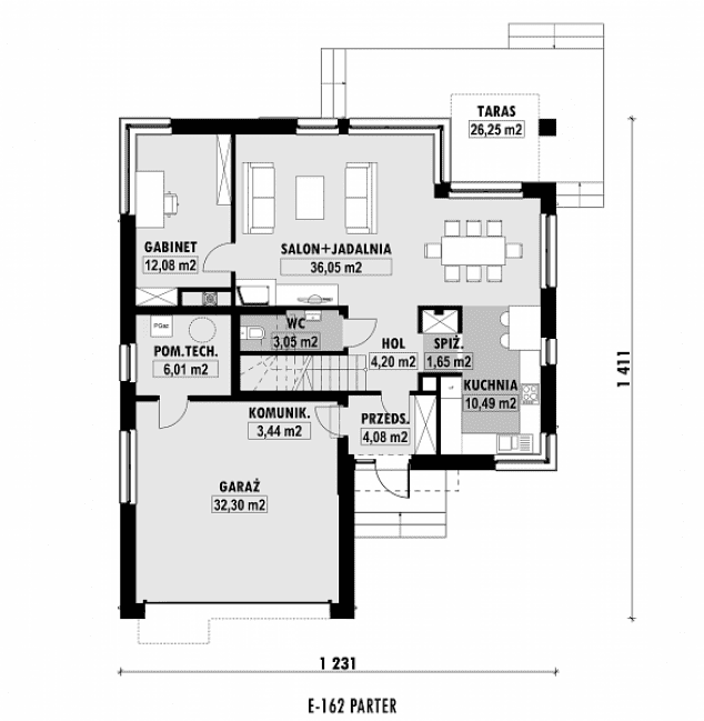 Rzut projektu E-162 -  