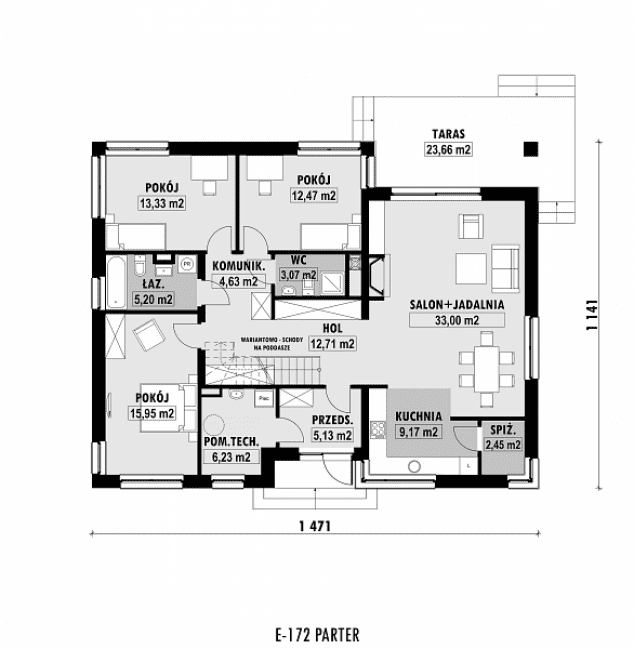 Rzut projektu E-172 -  