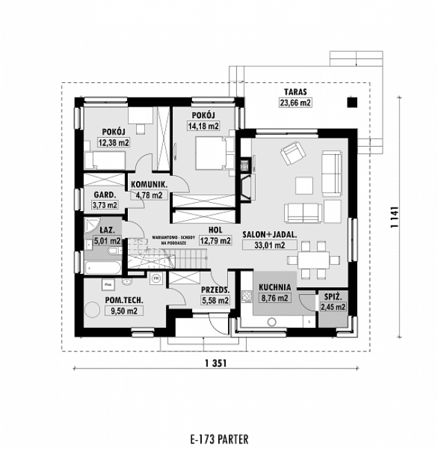 Rzut projektu E-173 -  