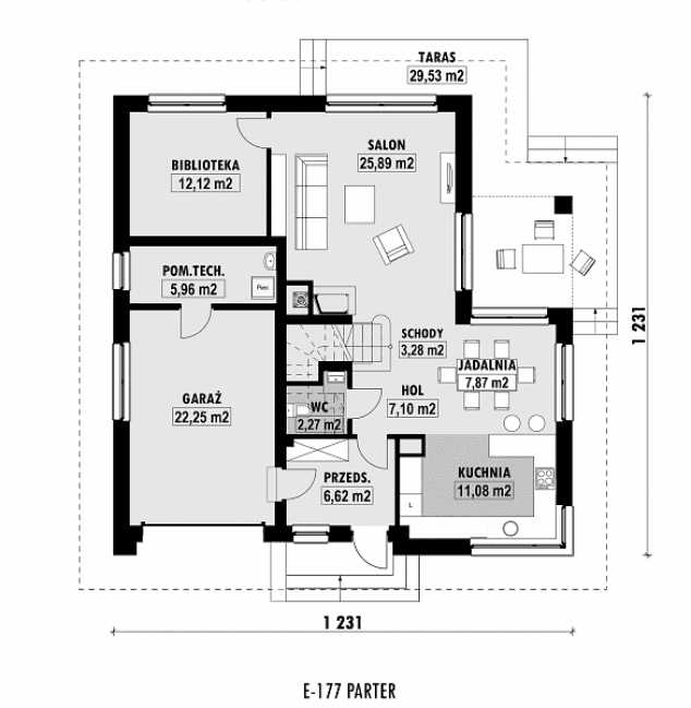 Rzut projektu E-177 -  