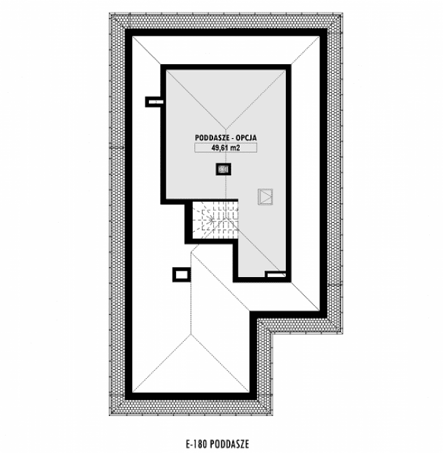 Rzut projektu E-180 -  