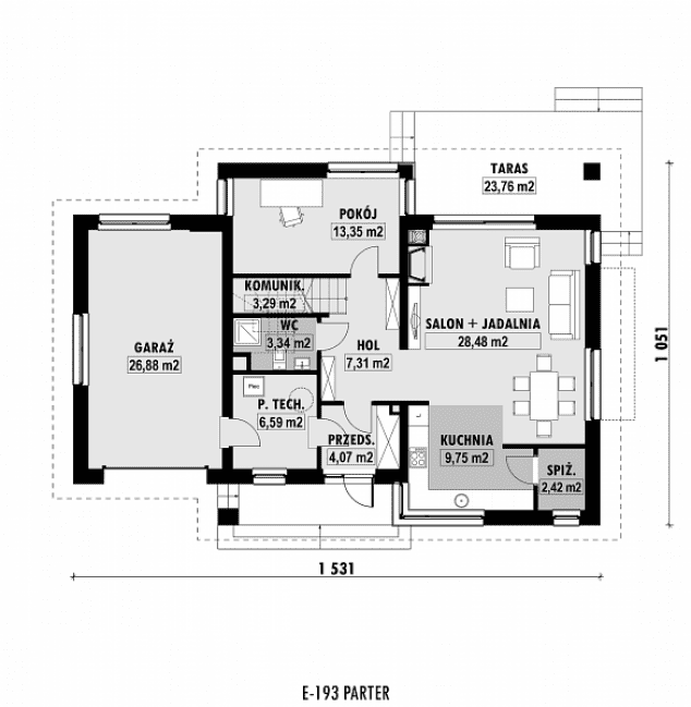 Rzut projektu E-193 -