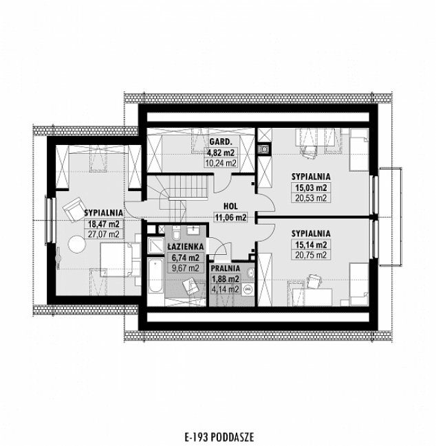 Rzut projektu E-193 -
