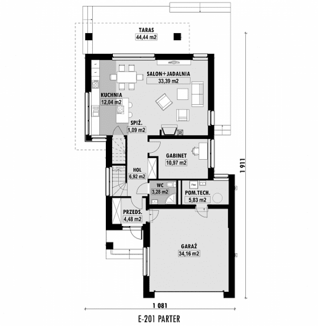 Rzut projektu E-201 -  