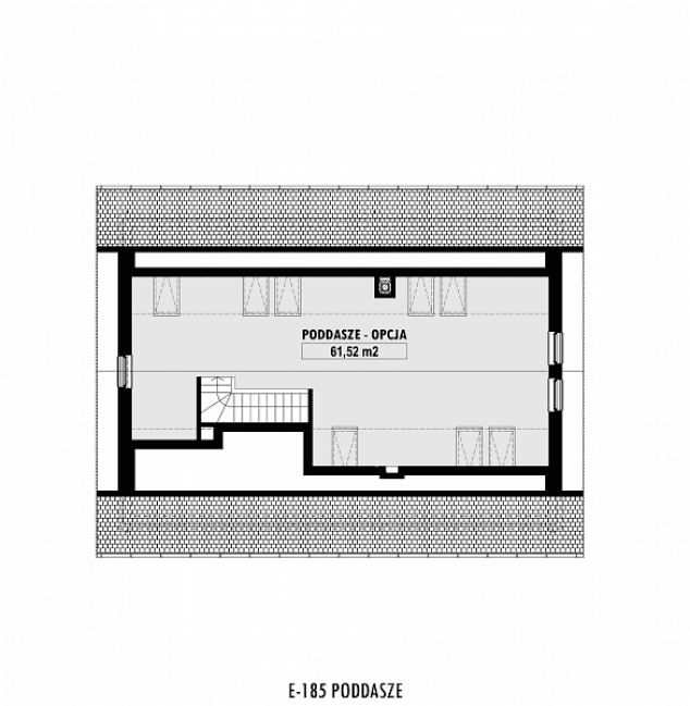 Rzut projektu E-185 -  