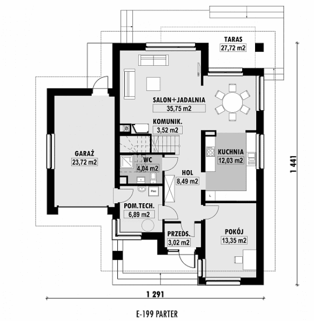 Rzut projektu E-199 -  