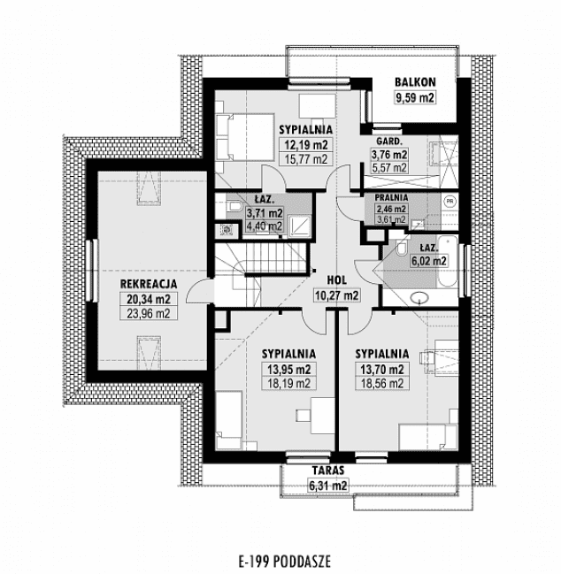 Rzut projektu E-199 -  