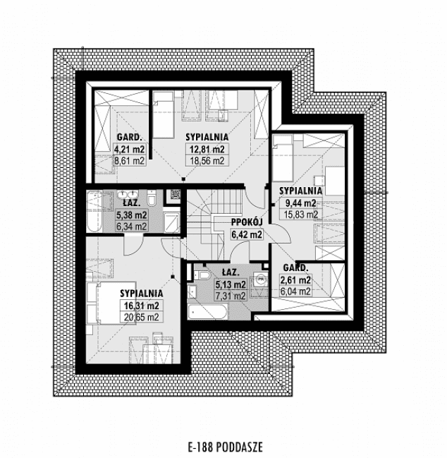 Rzut projektu E-188 -  