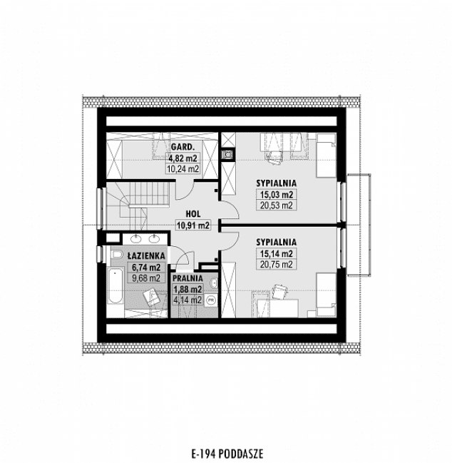 Rzut projektu E-194 -  
