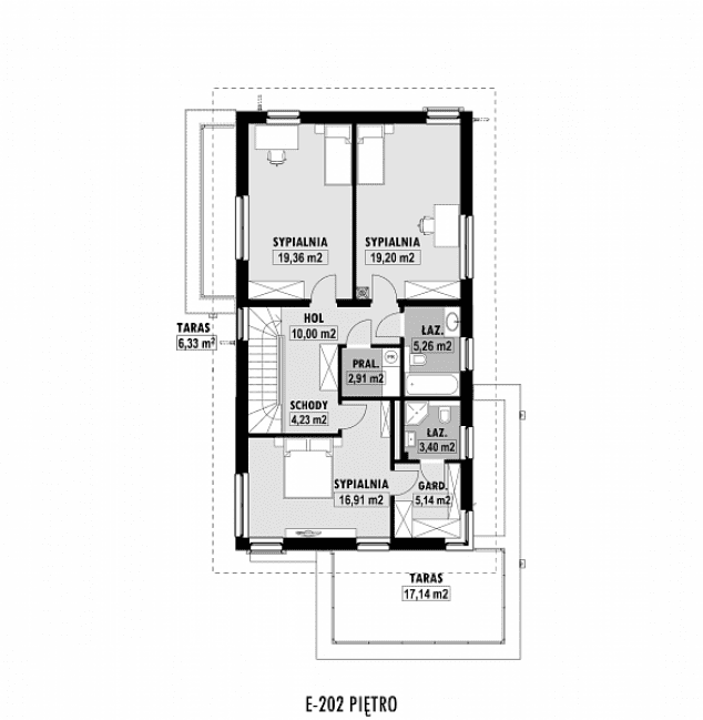 Rzut projektu E-202 -