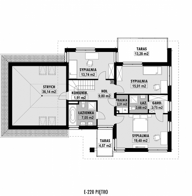 Rzut projektu E-220 -  