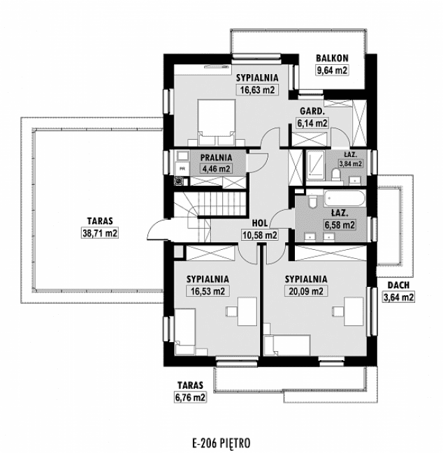 Rzut projektu E-206 -  