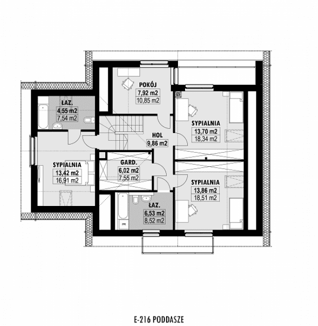 Rzut projektu E-216 -  