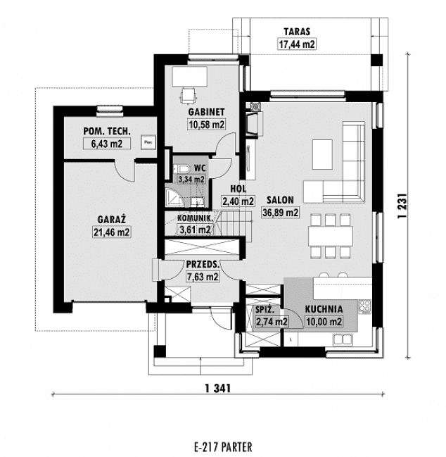 Rzut projektu E-217 -  