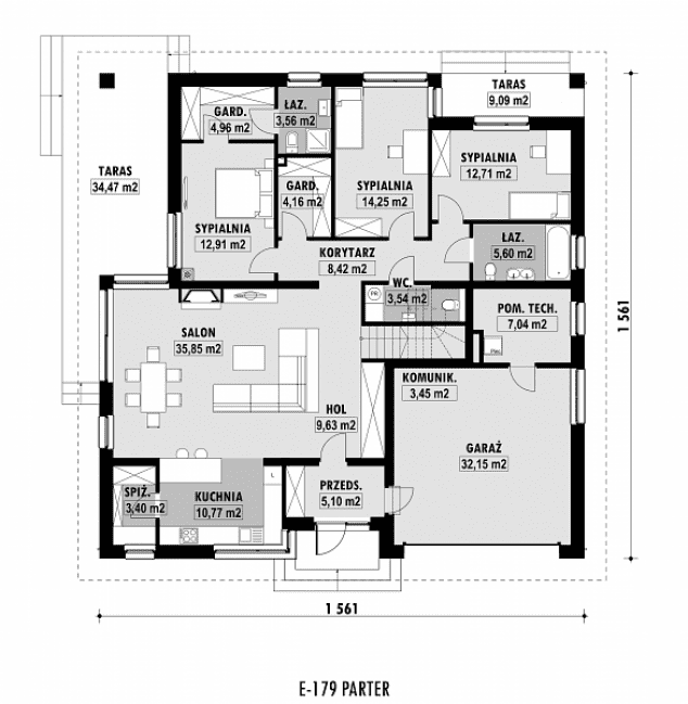 Rzut projektu E-179 -  