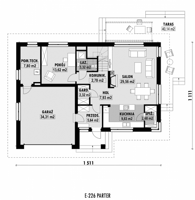 Rzut projektu E-226 -  