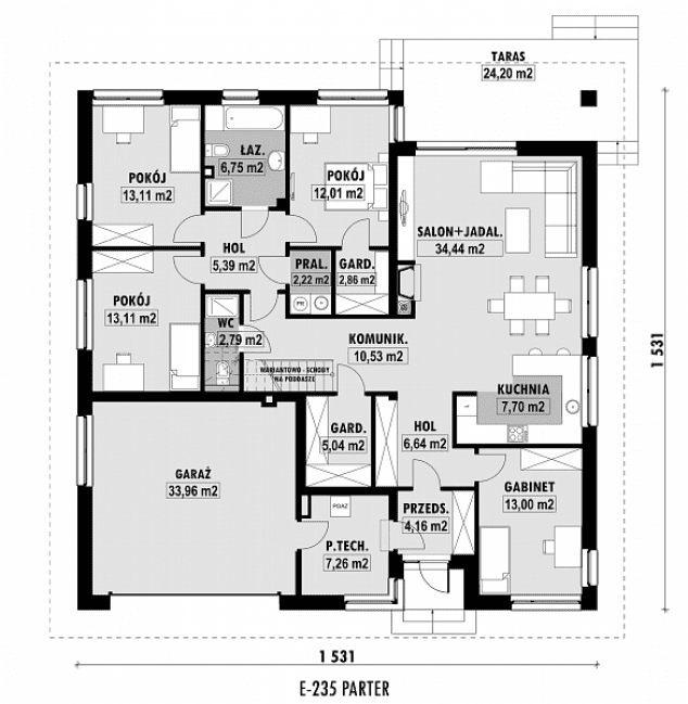 Rzut projektu E-235 -  