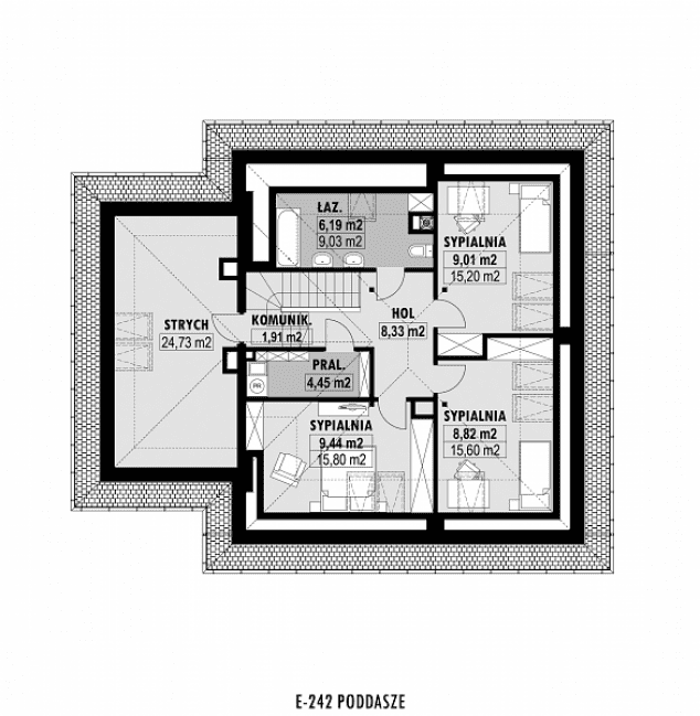 Rzut projektu E-242 -