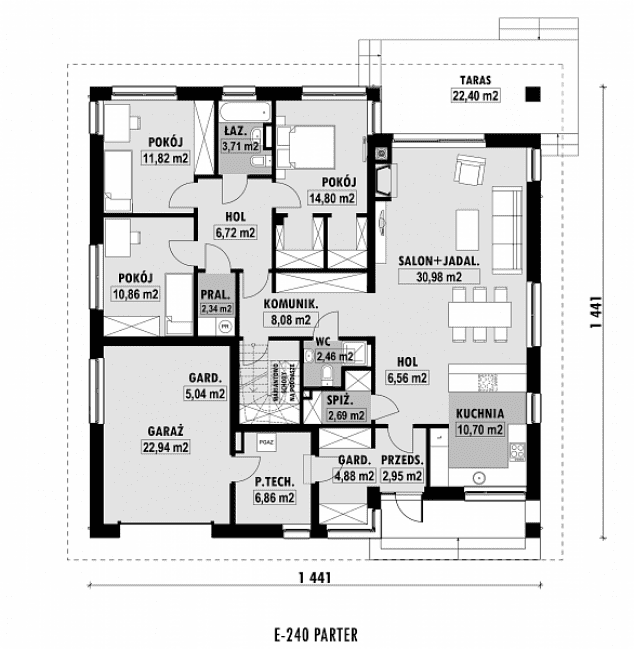 Rzut projektu E-240 -
