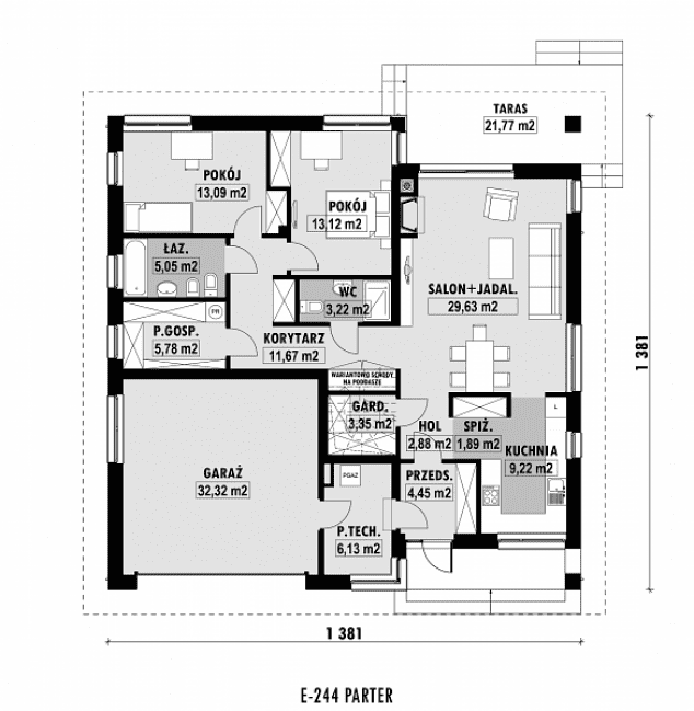Rzut projektu E-244 -