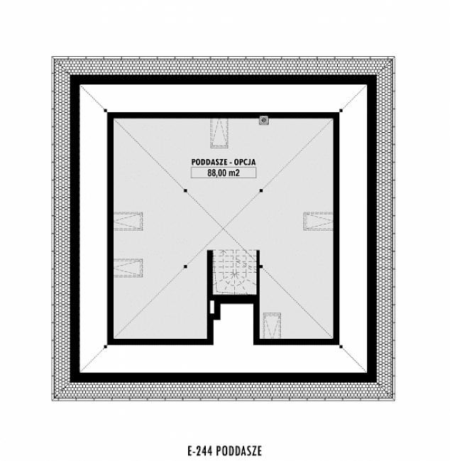 Rzut projektu E-244 -