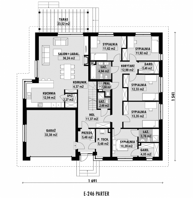 Rzut projektu E-246 -  
