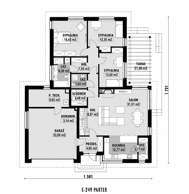Rzut projektu E-249 -  