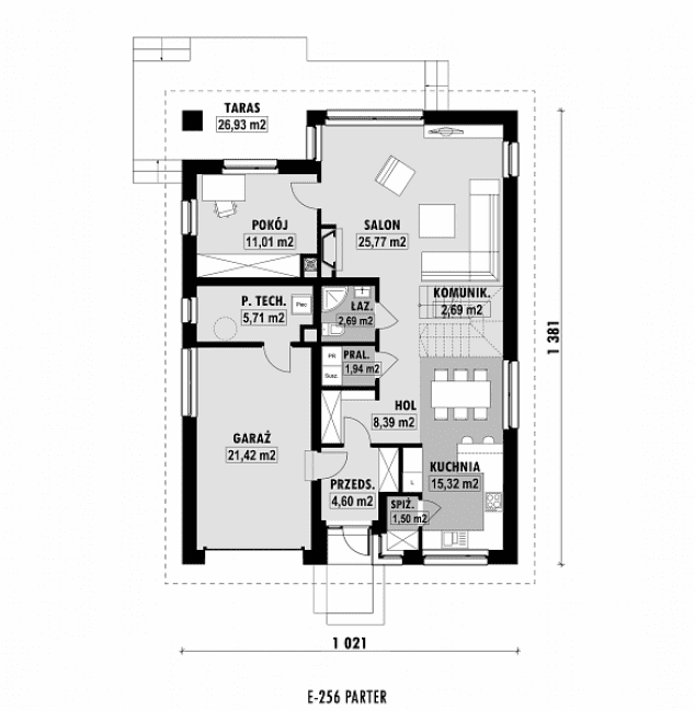 Rzut projektu E-256 -  