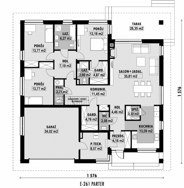 Rzut projektu E-261 -  