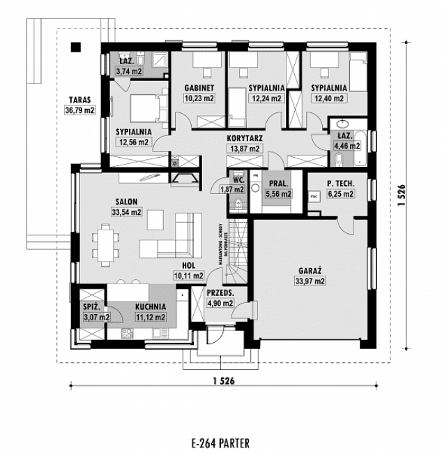 Rzut projektu E-264 -  