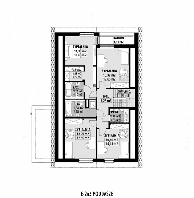 Rzut projektu E-265 -