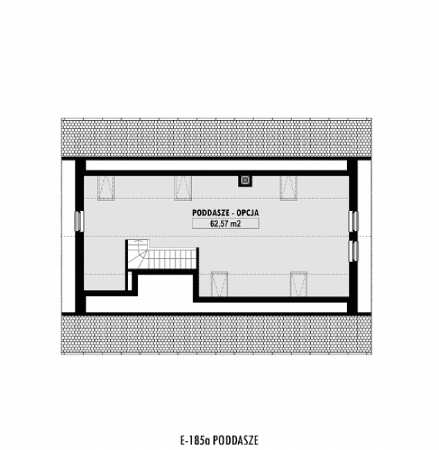 Rzut projektu E-185a -
