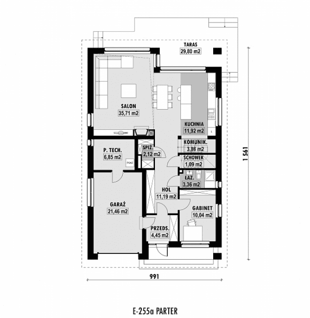 Rzut projektu E-255a -  
