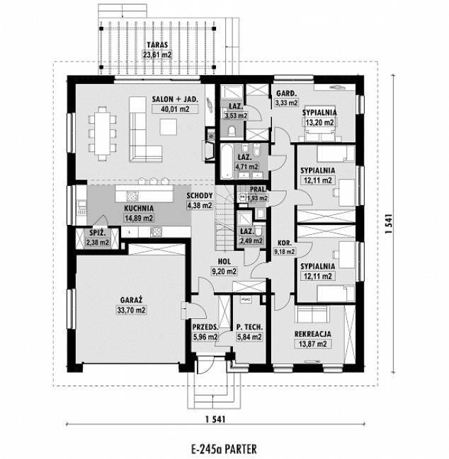 Rzut projektu E-245a -  