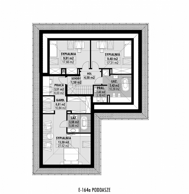 Rzut projektu E-164a -