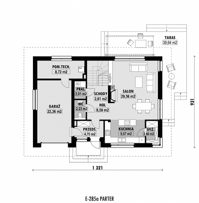 Rzut projektu E-285a -  