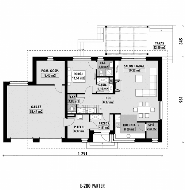 Rzut projektu E-280 -  