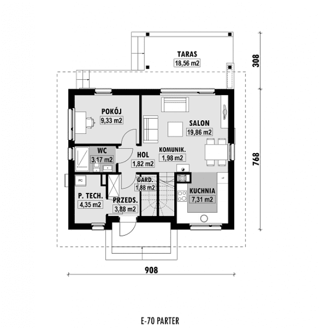 Rzut projektu E-70 -