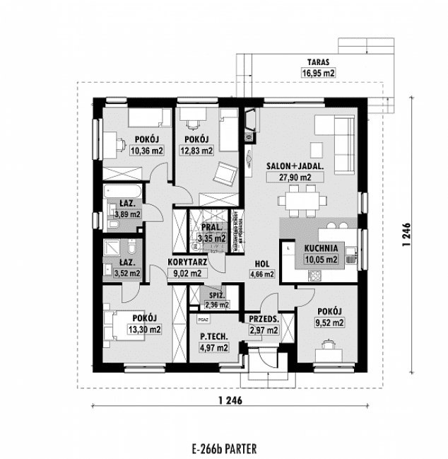 Rzut projektu E-266b -