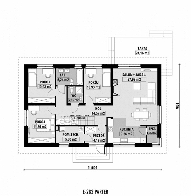 Rzut projektu E-282 -