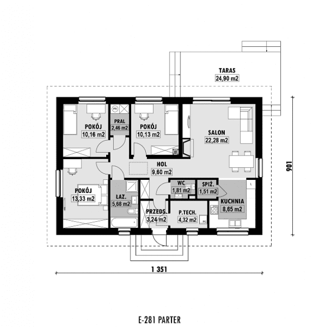 Rzut projektu E-281 -  