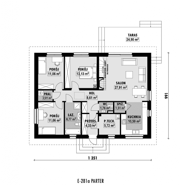 Rzut projektu E-281a -  