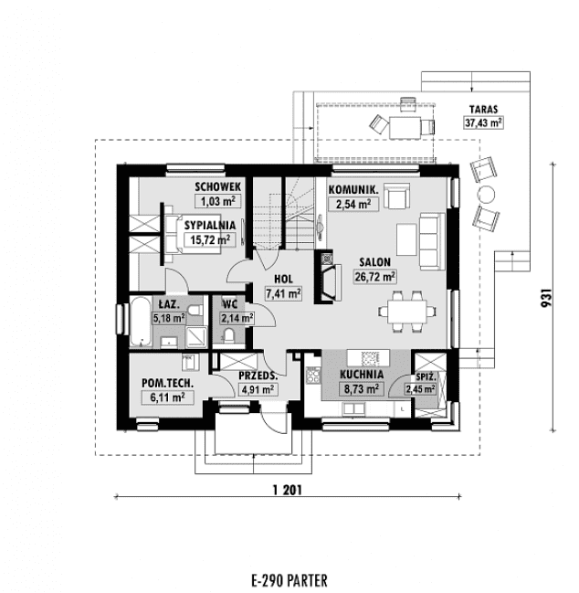 Rzut projektu E-290 -  