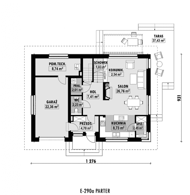 Rzut projektu E-290a -