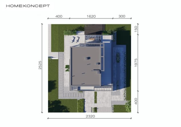 Rzut projektu HOMEKONCEPT 83 - Usytuowanie na działce